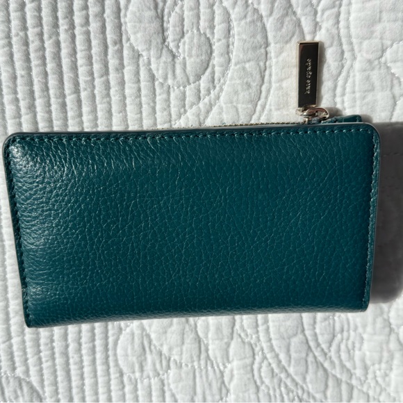 Kate Spade Bi-fold Wallet Green Leather - Picture 2 of 6